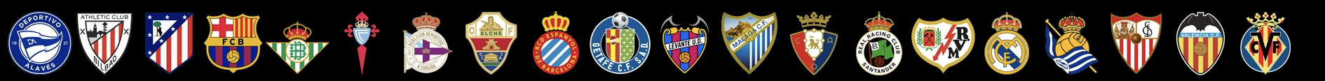 Escudos de los equipos de la competición española